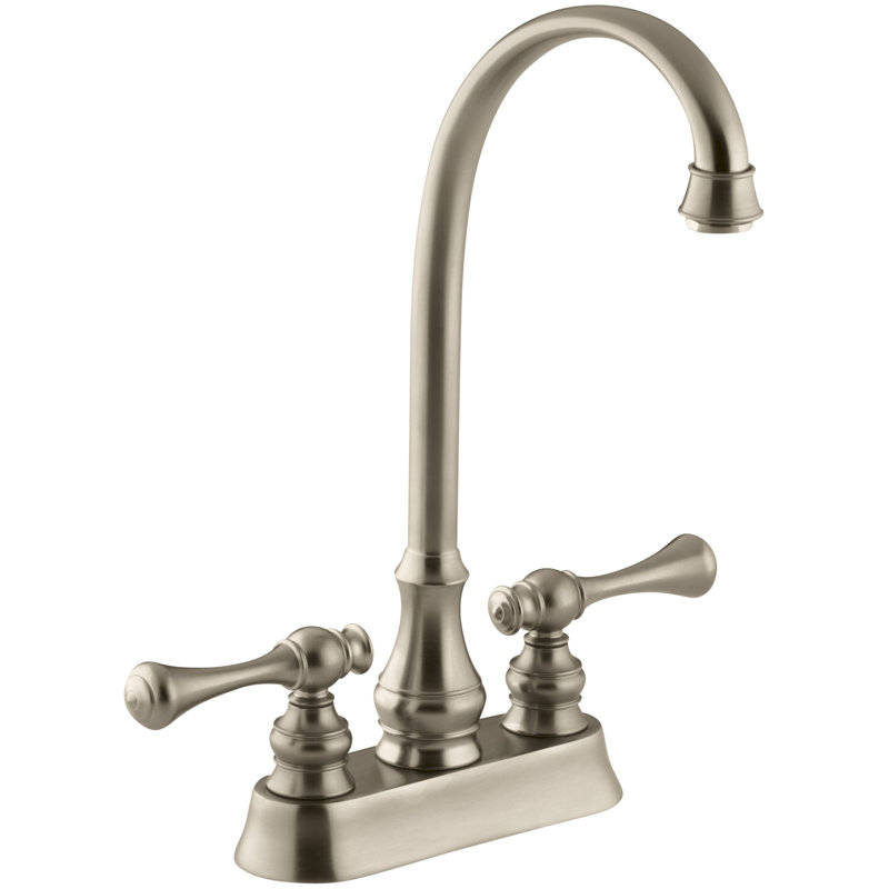 K161124ABN Kohler Revival TwoHole Centerset Bar Sink Faucet with Traditional Lever Handles